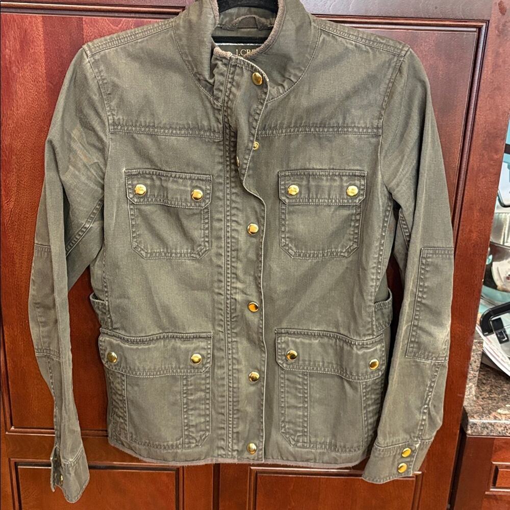 J.Crew Women's Relaxed Boyfriend Jacket in Olive Green Size S